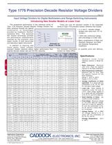 Type 1776 Precision Decade Resistor Voltage Dividers 