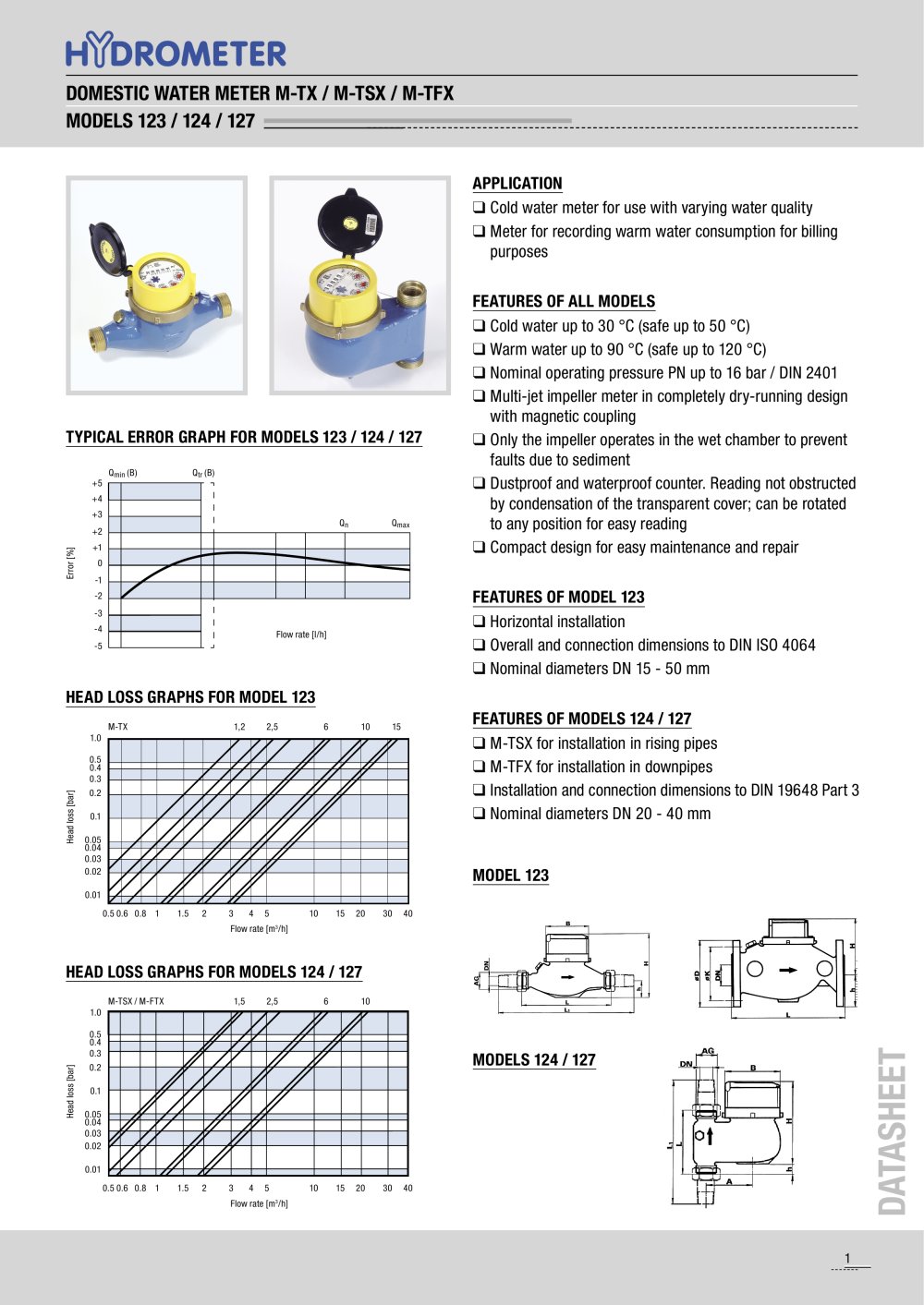 dry runner M-TX model 123 / M-TSX model 124 / M-TFX model 127 - HYDROMETER