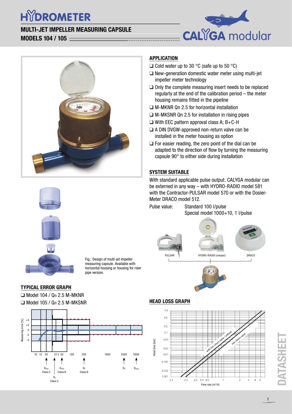 wet runner CALYGA modular / models 104/105 - HYDROMETER