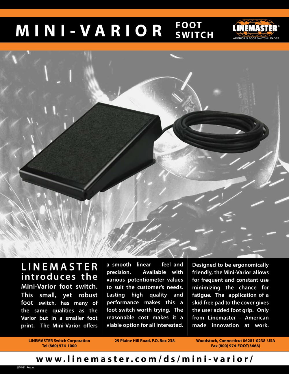 Mini-Varior Foot Control - Linemaster