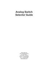 Low Voltage Analog Switch Selector Guide 