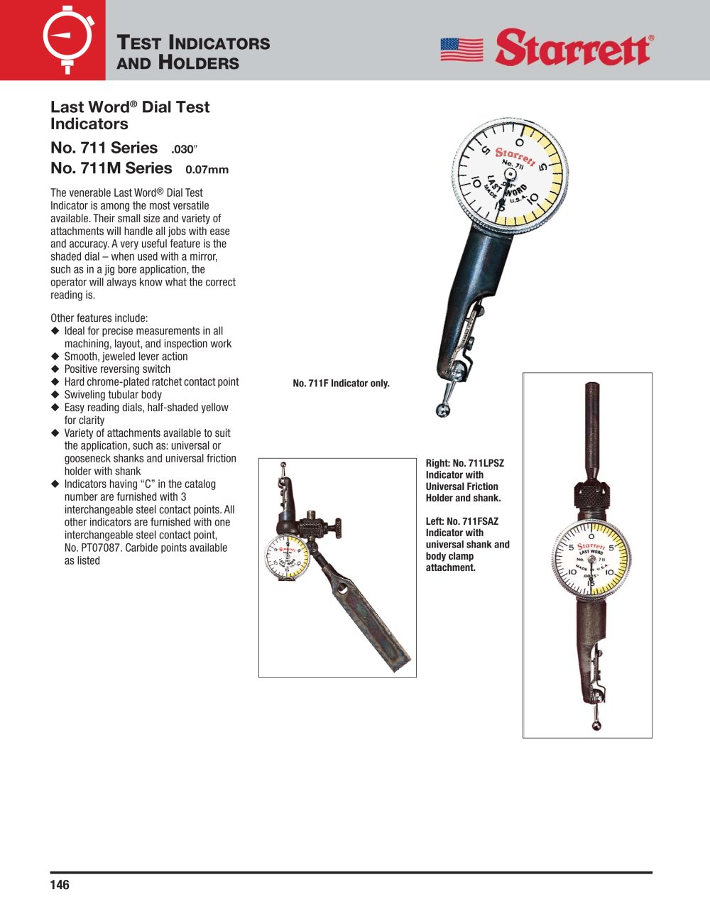 TEST INDICATORS AND HOLDERS - STARRETT