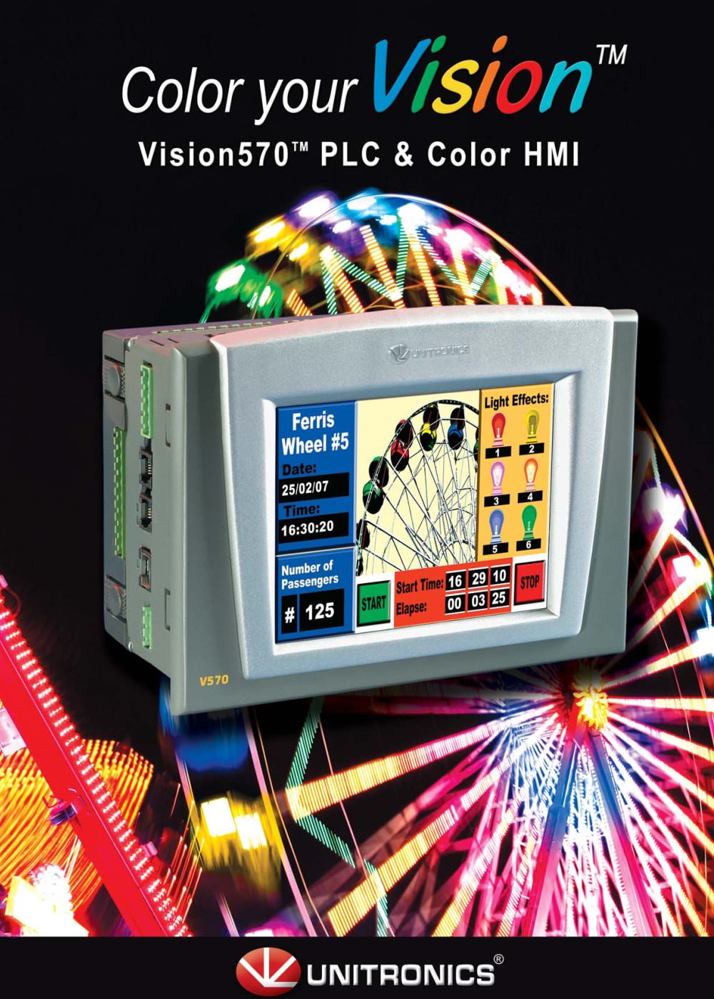 Vision 570 PLC + Color HMI - Unitronics