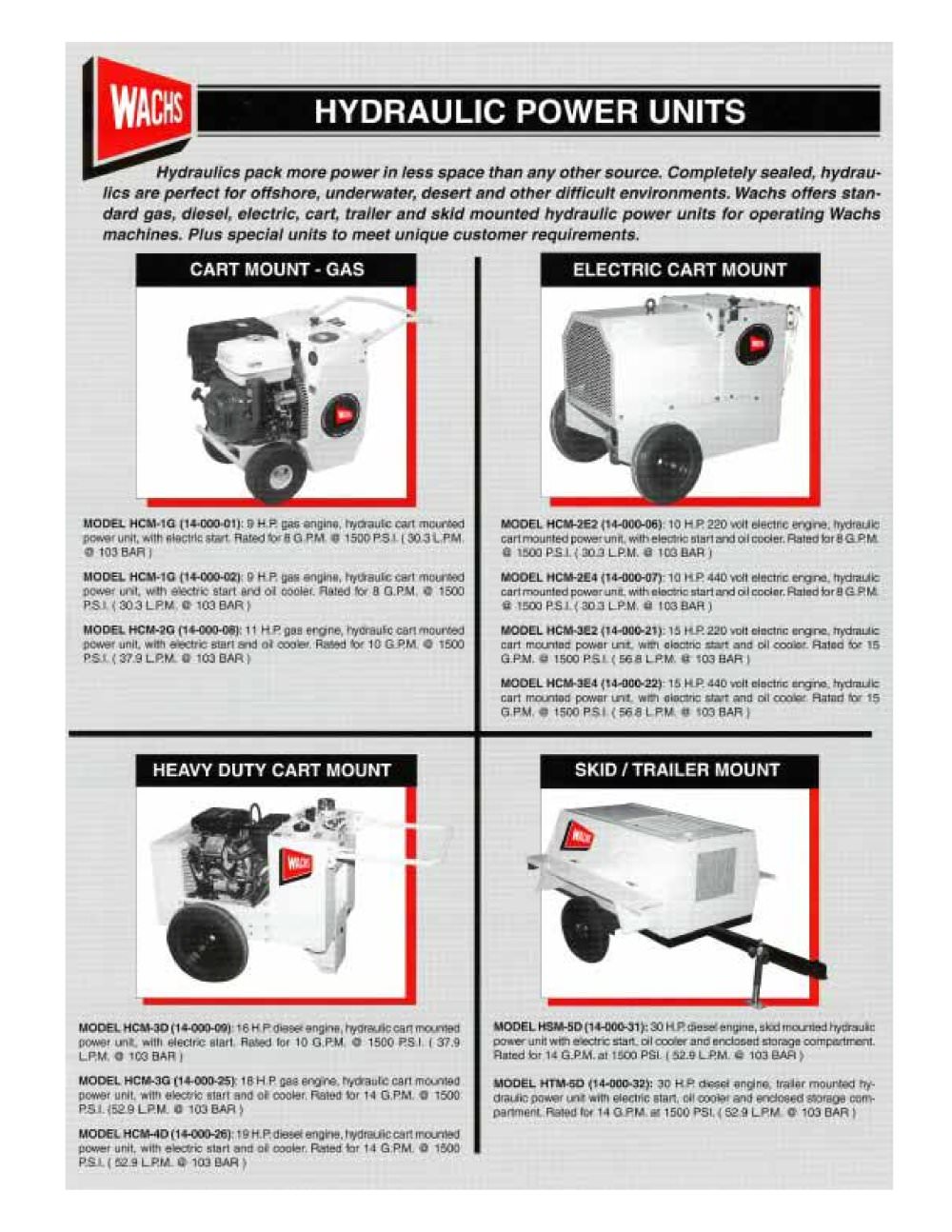 Cart Mount�Gas,9 to 11 HP�8 to 10 GPM - WACHS