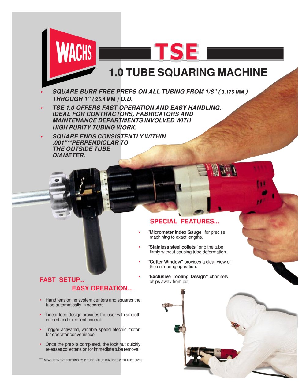 TSE 1.0 Tube Squaring Machine - WACHS