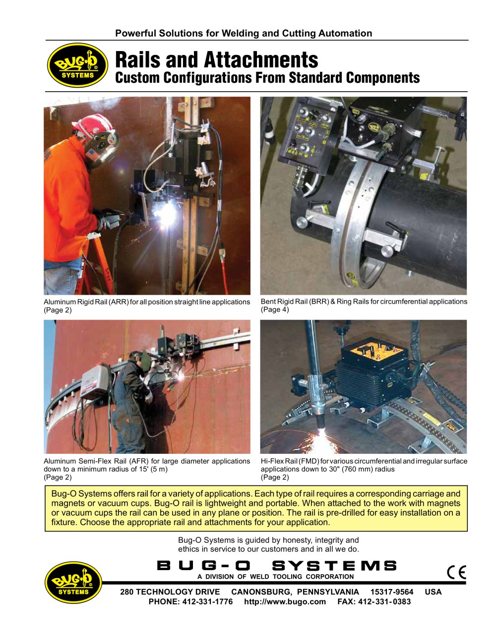 Carriages Rails & Attachments - BUG-O Systems