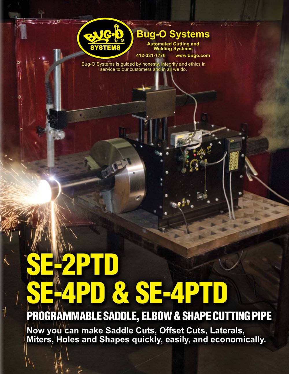 SE-4PD, SE-2PTD and SE-4PTD Saddle, Elbow and Shape Cutters - BUG-O Systems