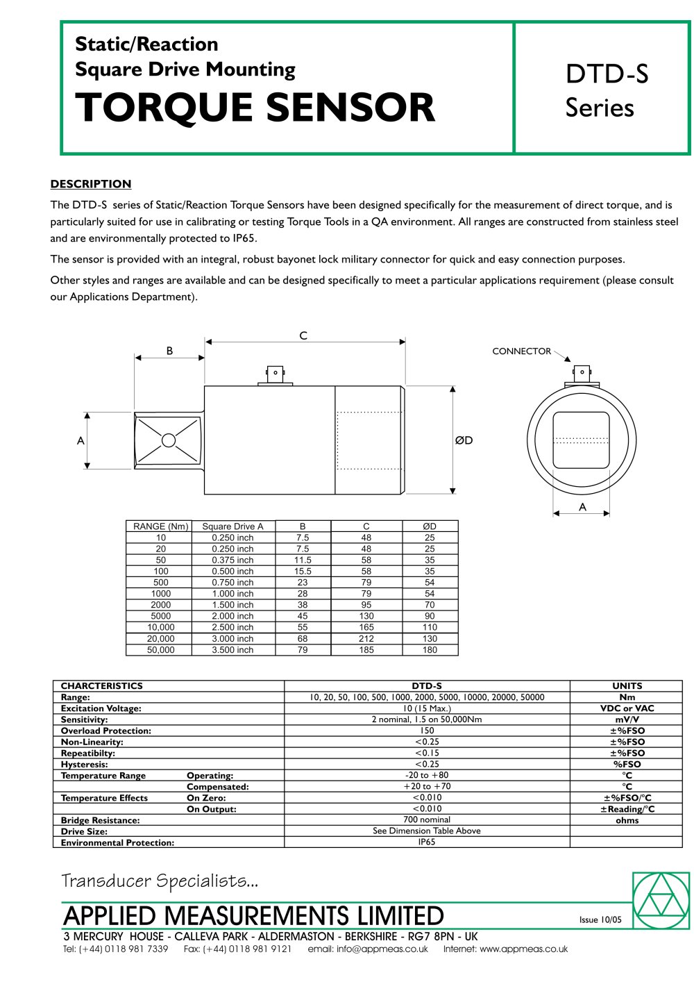 Static - Square Drive DTD-S - Applied Measurements