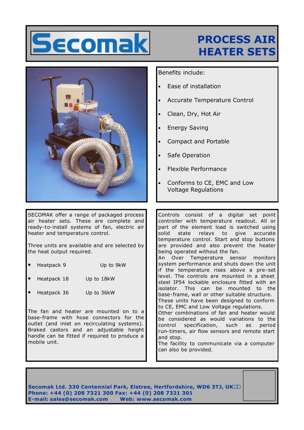 Heaters Process Air - SECOMAK