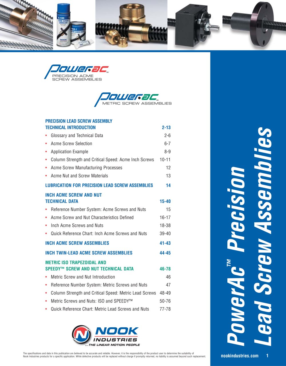 Lead screw assemblies - NOOK INDUSTRIES