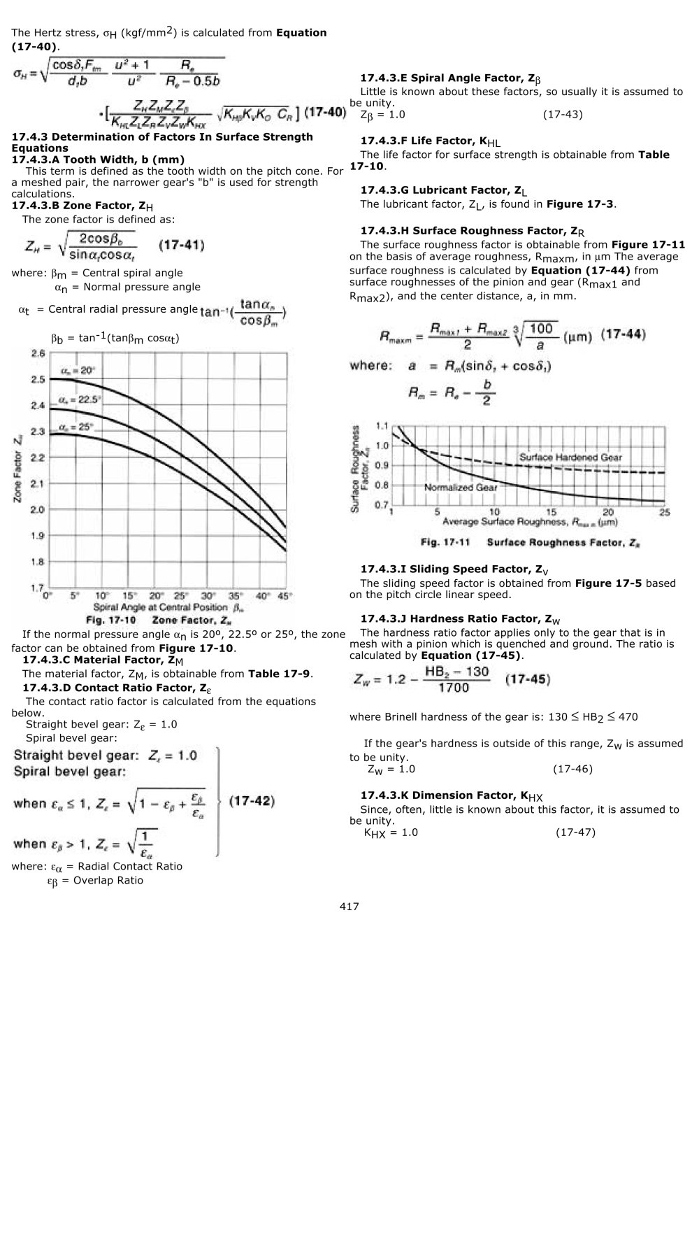 Determination of Factors in Surface Strength Equations - Quality Transmission Components