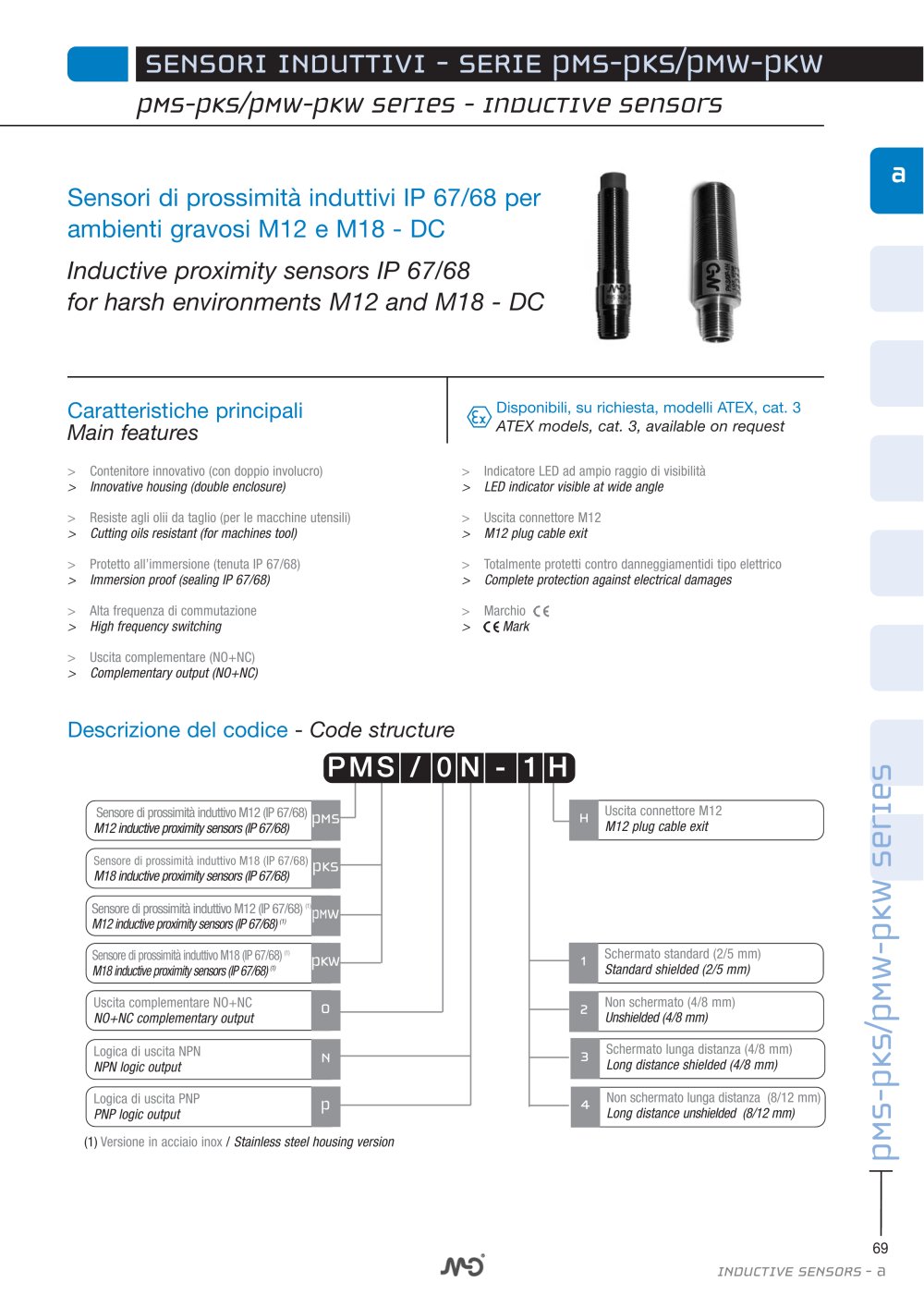 M12 - M18 inductive proximity sensors for harsh environment (IP67/IP68) - Micro Detectors