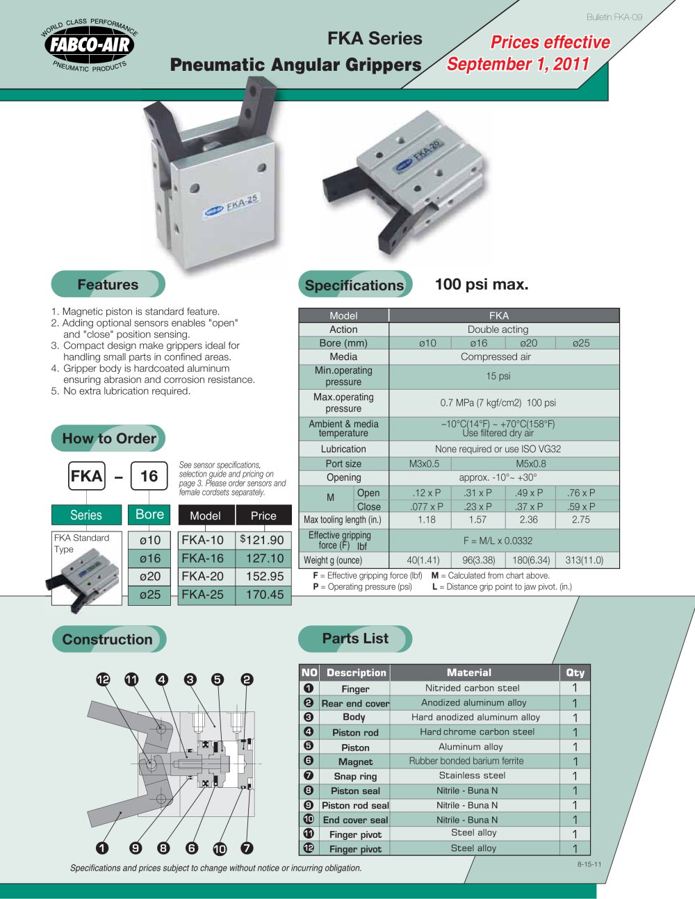 FKA Gripper Catalog - FABCO-AIR