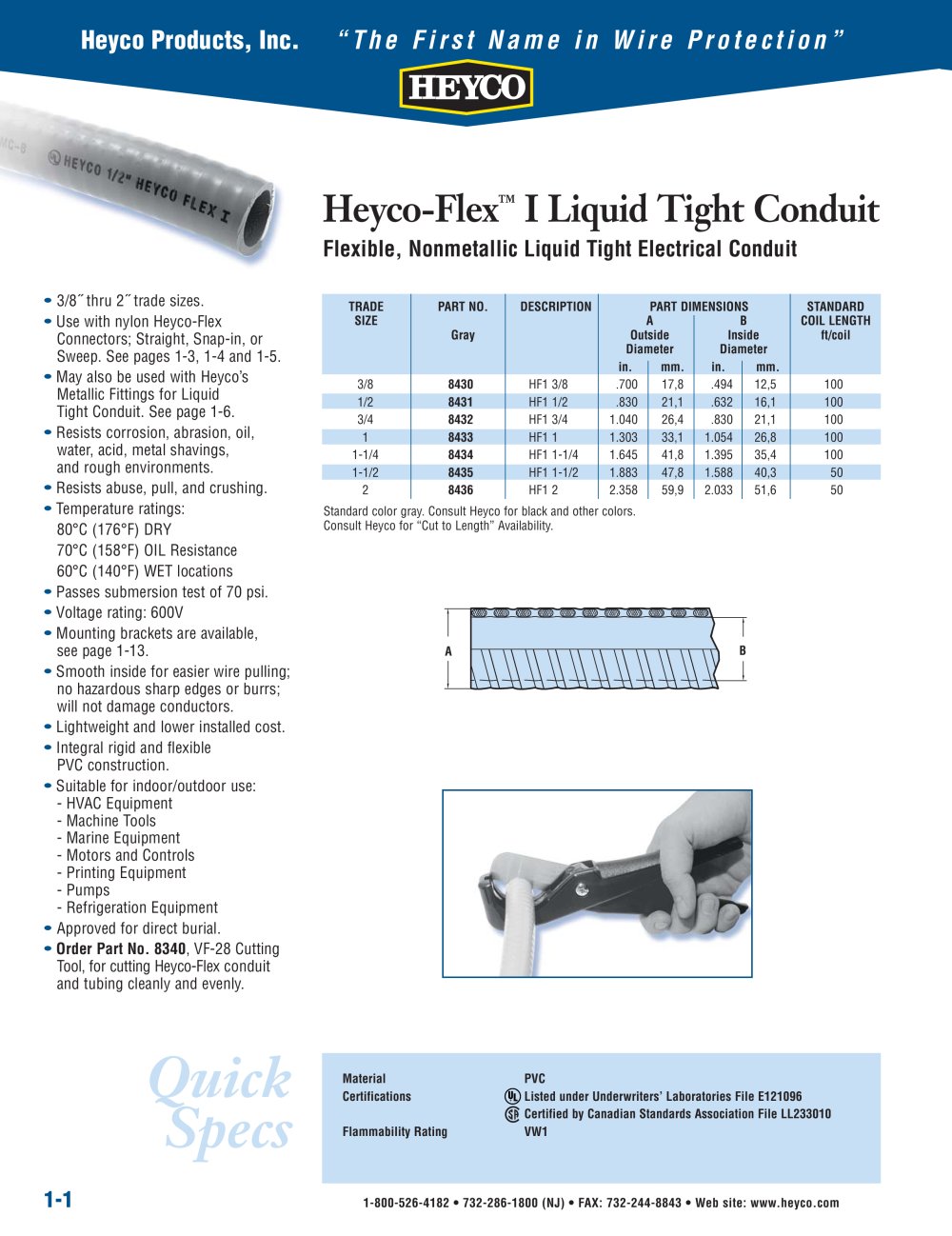 Heyco-Flex� I Liquid Tight Conduit - Heyco