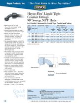 Heyco-Flex� Liquid Tight Conduit Fittings 90� Sweep, NPT Hubs