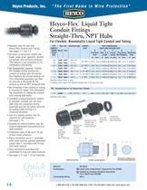 Heyco-Flex� Liquid Tight Conduit Fittings Straight-Thru, NPT Hubs 