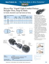 Heyco-Flex� Liquid Tight Conduit Fittings Straight-Thru, Snap-In Hubs 