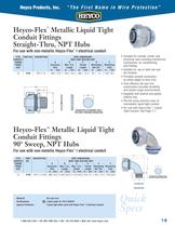 Heyco-Flex� Metallic Liquid Tight Conduit Fittings 90� Sweep, NPT Hubs 