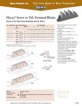 Heyco� Screw to Tab Terminal Blocks Screw to (3) Tabs Flame Retardant and UL 94V-0
