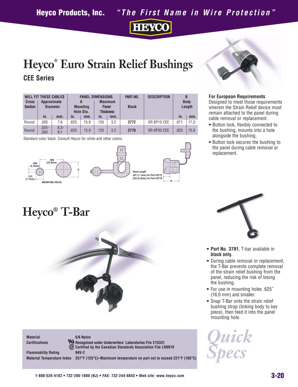 Heyco&reg; T-Bar - Heyco