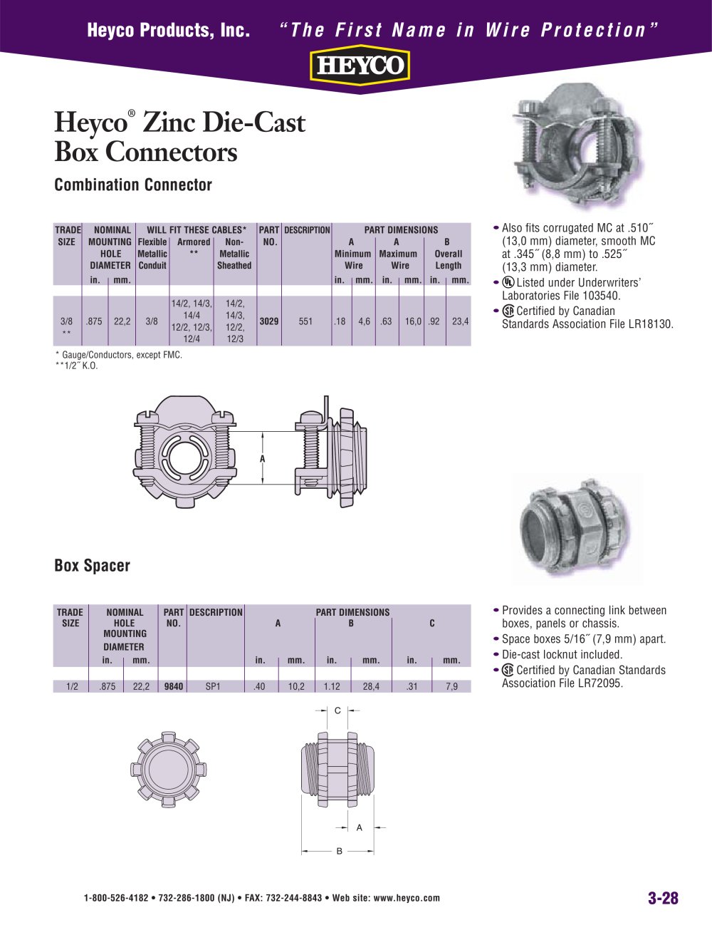 Heyco&reg; Zinc Die-Cast Box Connectors Box Spacer - Heyco