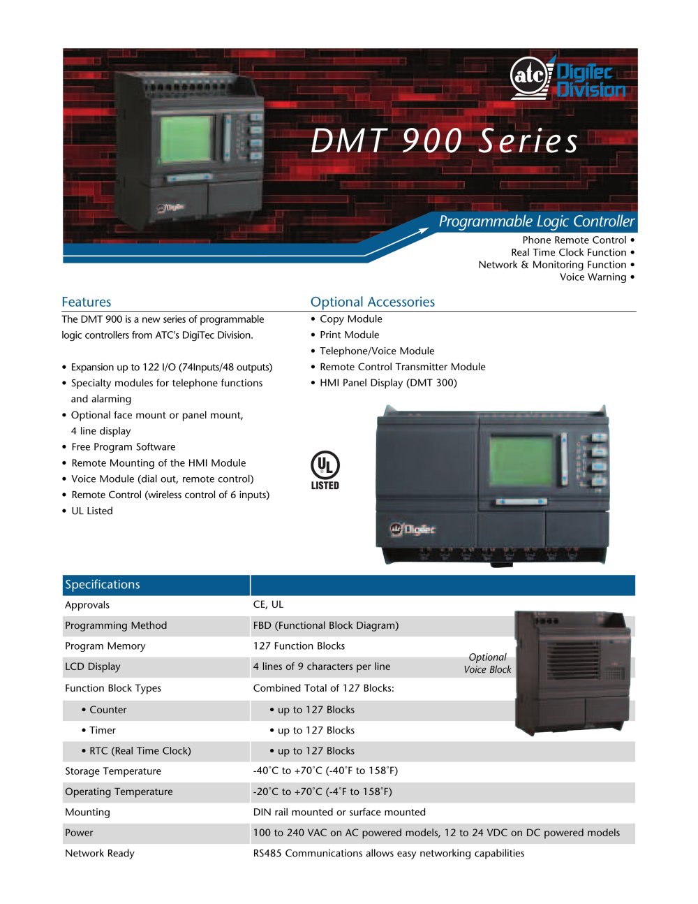 Marsh Bellofram DigiTec Division DMT 900 Series Programmable Logic Controller (PLC) - Marsh Bellofram