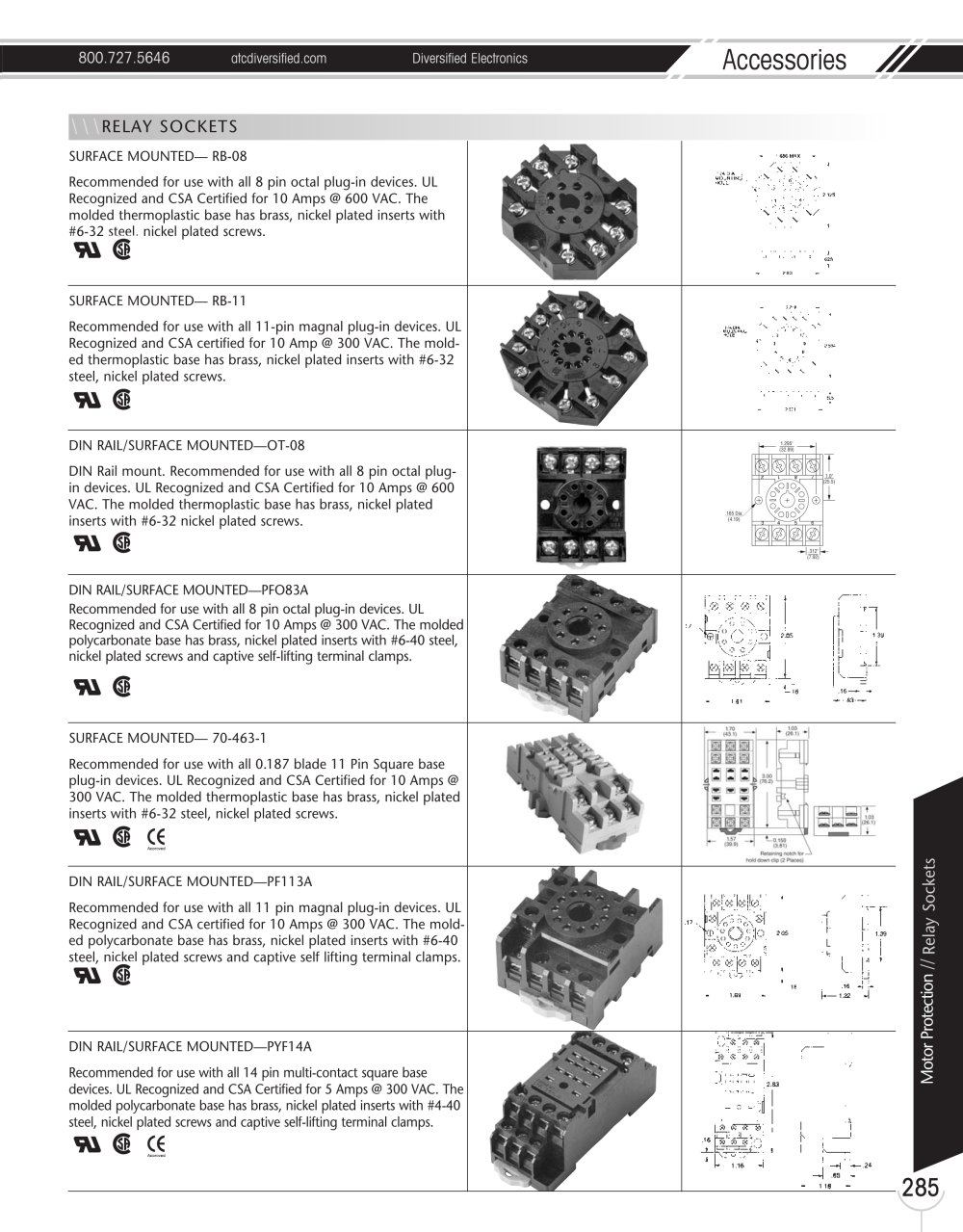 Marsh Bellofram Diversified Electronics Division Accessories Data Sheet - Marsh Bellofram