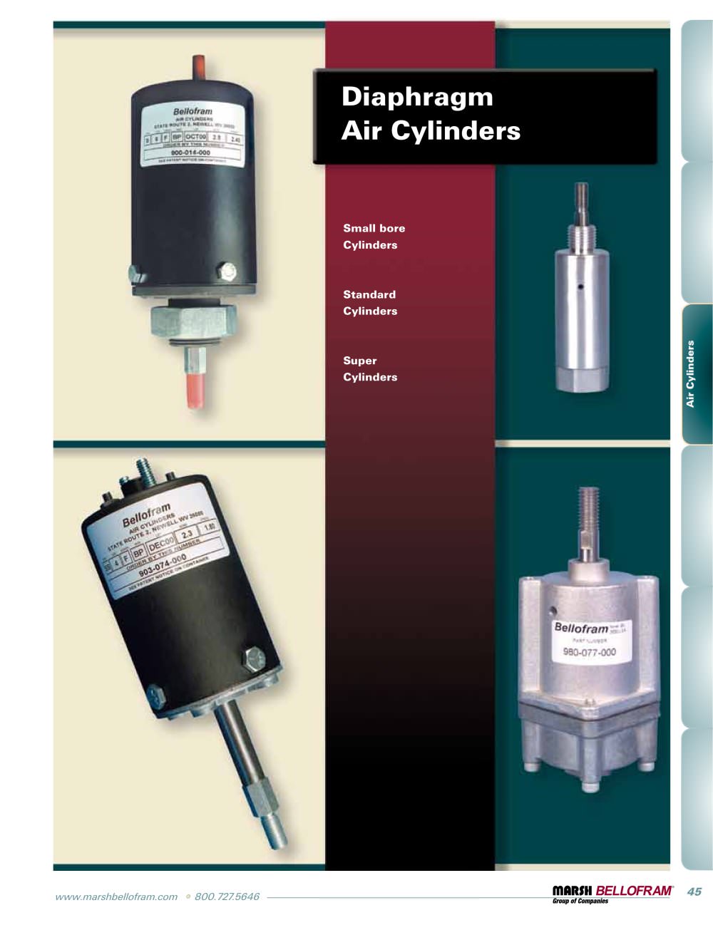 Marsh Bellofram PCD Division Diaphragm Air Cylinders - Marsh Bellofram