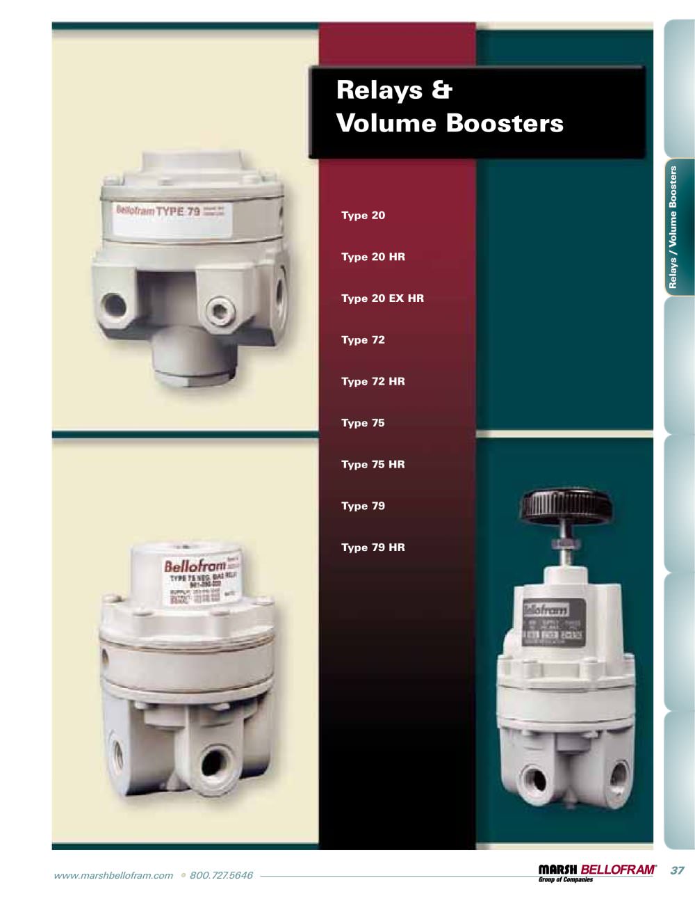 Marsh Bellofram PCD Division Relays & Volume Boosters Brochure - Marsh Bellofram