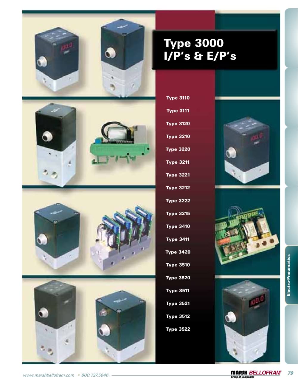Marsh Bellofram PCD Division Type 3000 I/P's and E/P's - Marsh Bellofram