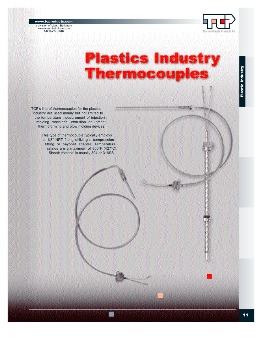 Marsh Bellofram Thermo-Couple Products Division Plastics Industry Thermocouples - Marsh Bellofram