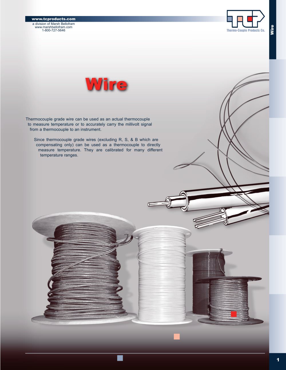 Marsh Bellofram Thermo-Couple Products Division Thermocouple Grade Wire Brochure - Marsh Bellofram