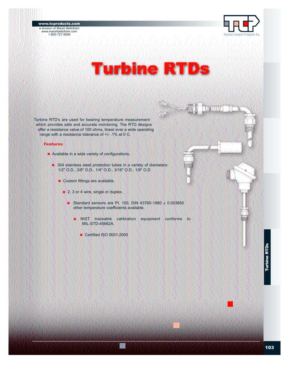 Marsh Bellofram Thermo-Couple Products Division Turbine RTD's - Marsh Bellofram