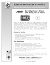 Cartridge Check and Relief/Check Valves