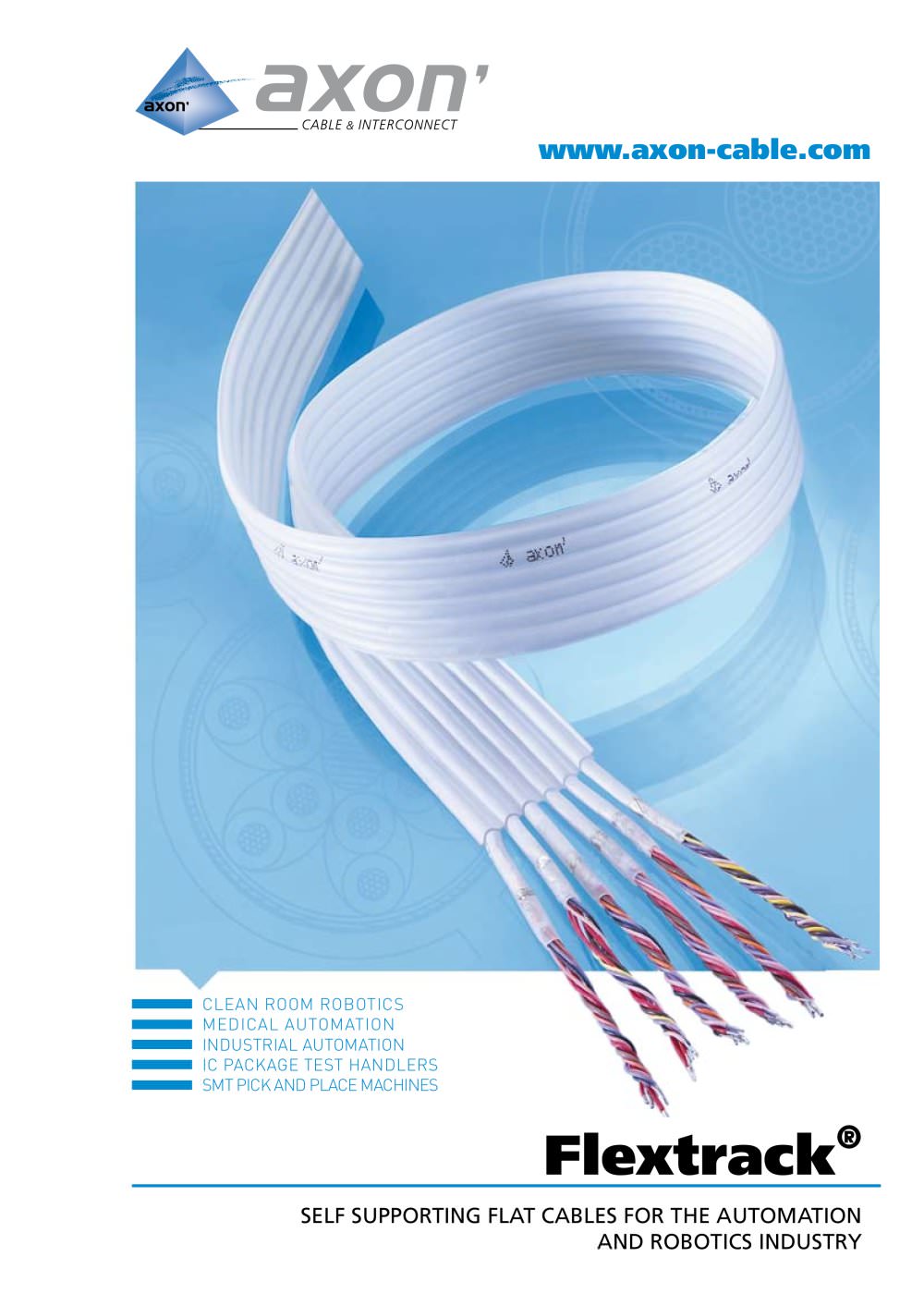 Flextrack, self supporting flat cables for the automation and robotics industry - Axon Cable