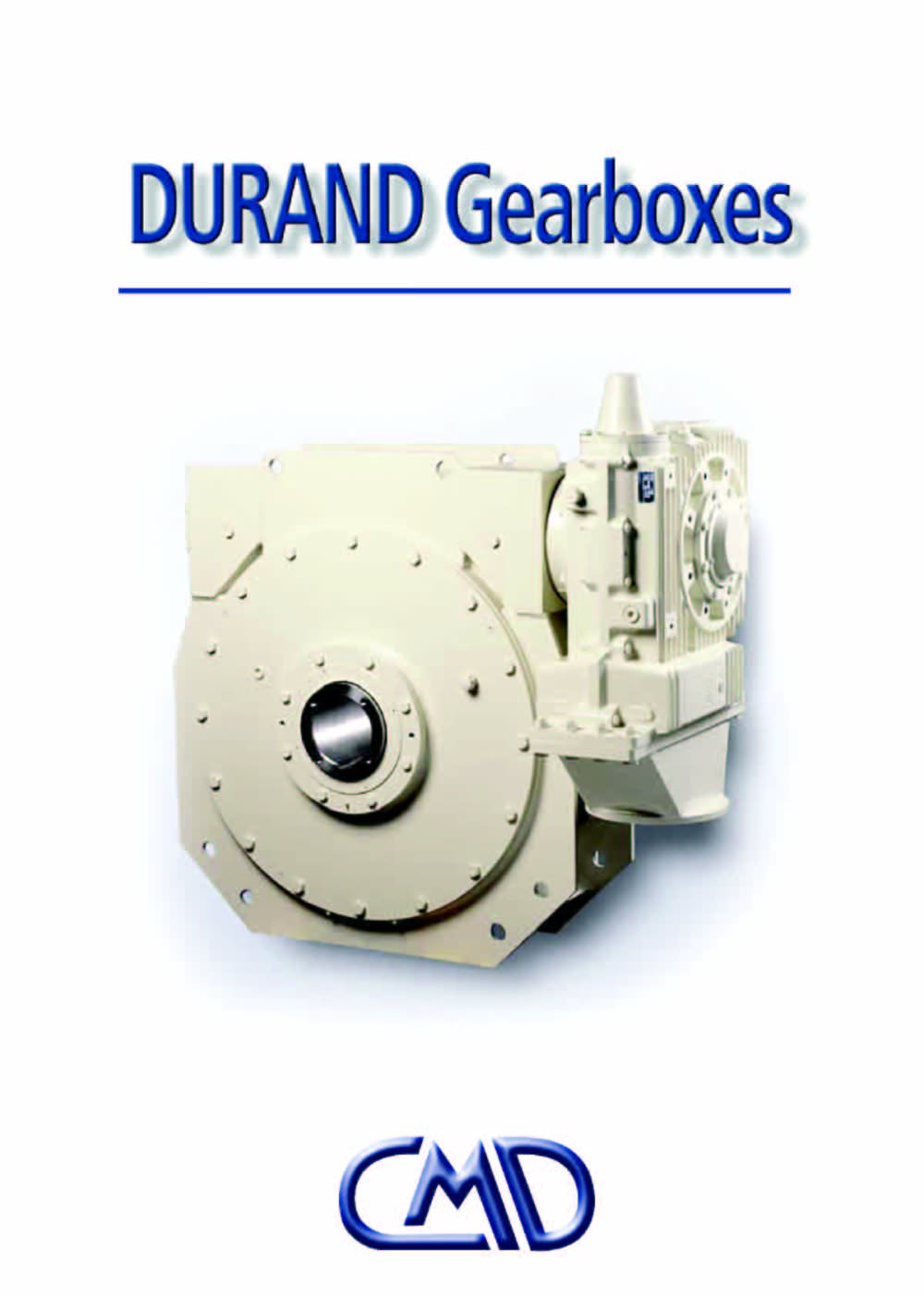 Catalogue of Durand gearboxes range. - CMD