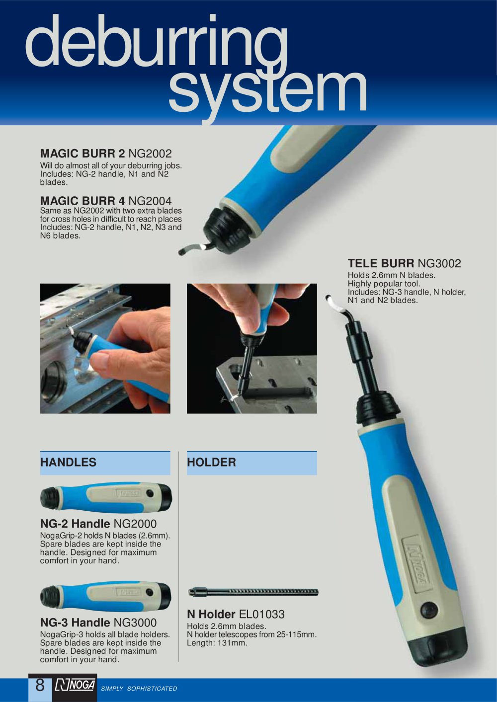 Light Duty 2.6mm Swivel blade - Noga Engineering