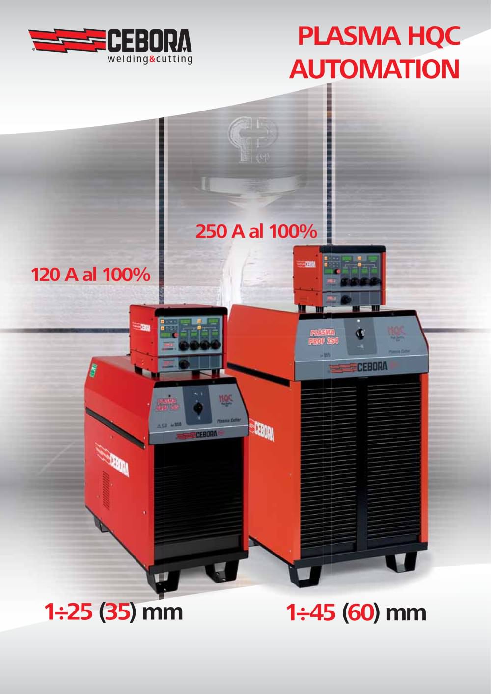 HQC Plasma cutting power sources for automation (High Definition cutting) - CEBORA
