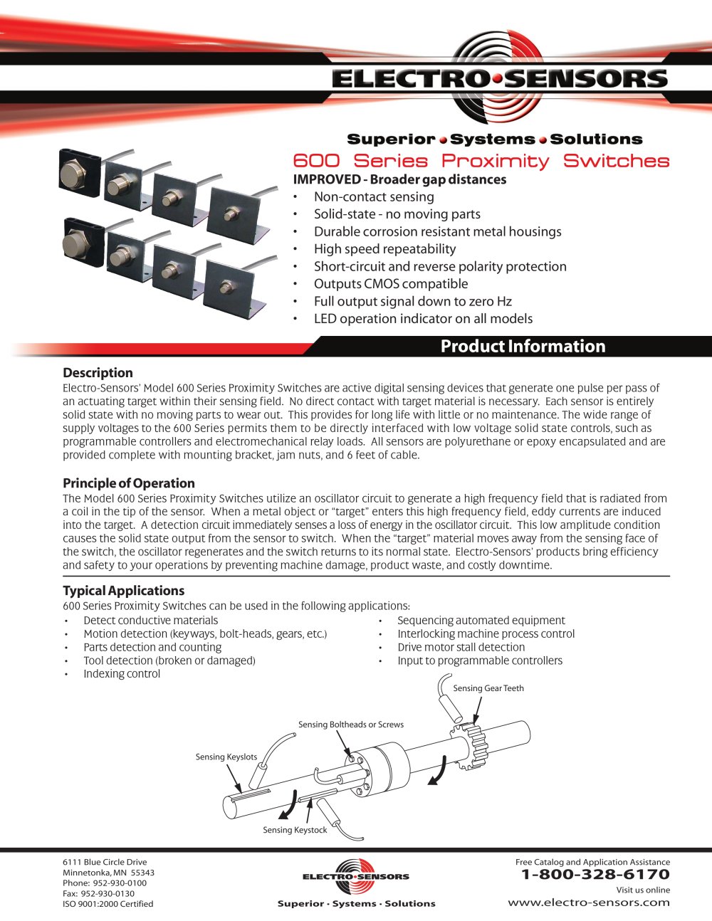 Sensors - 608-1 Proximity Sensor - Electro-Sensors