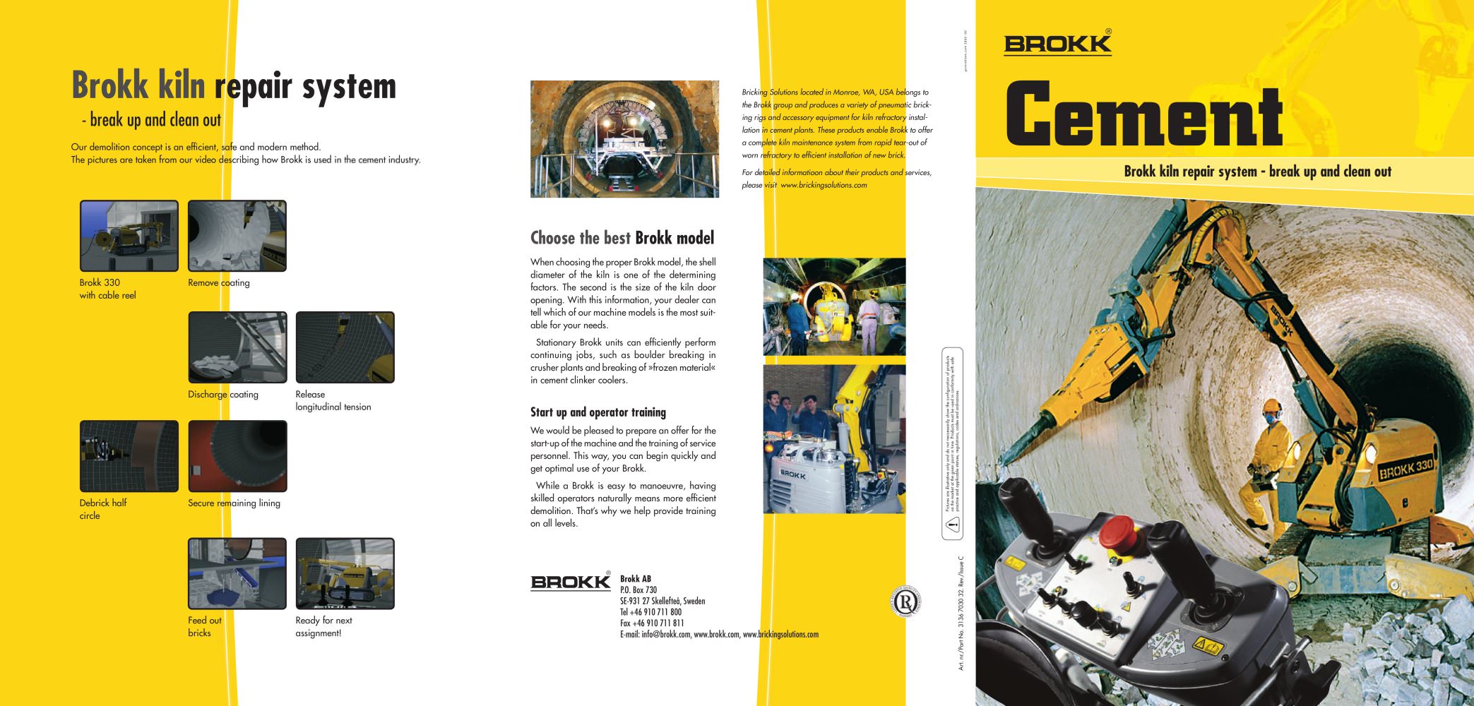 Brokk in a cement plant - Brokk