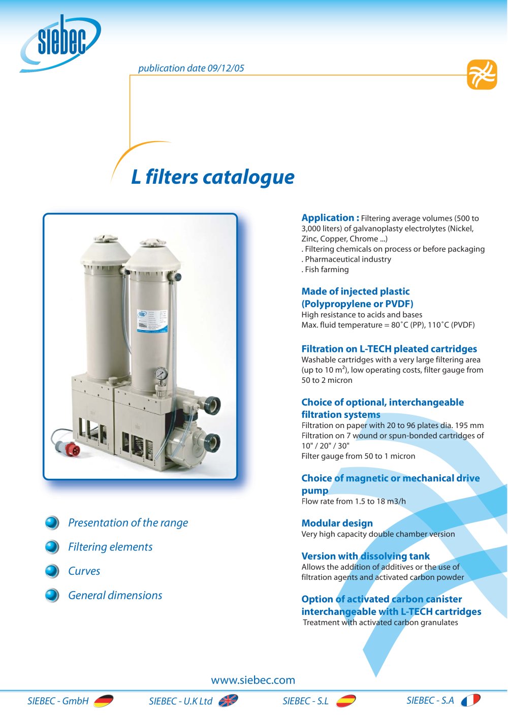 L filters - SIEBEC