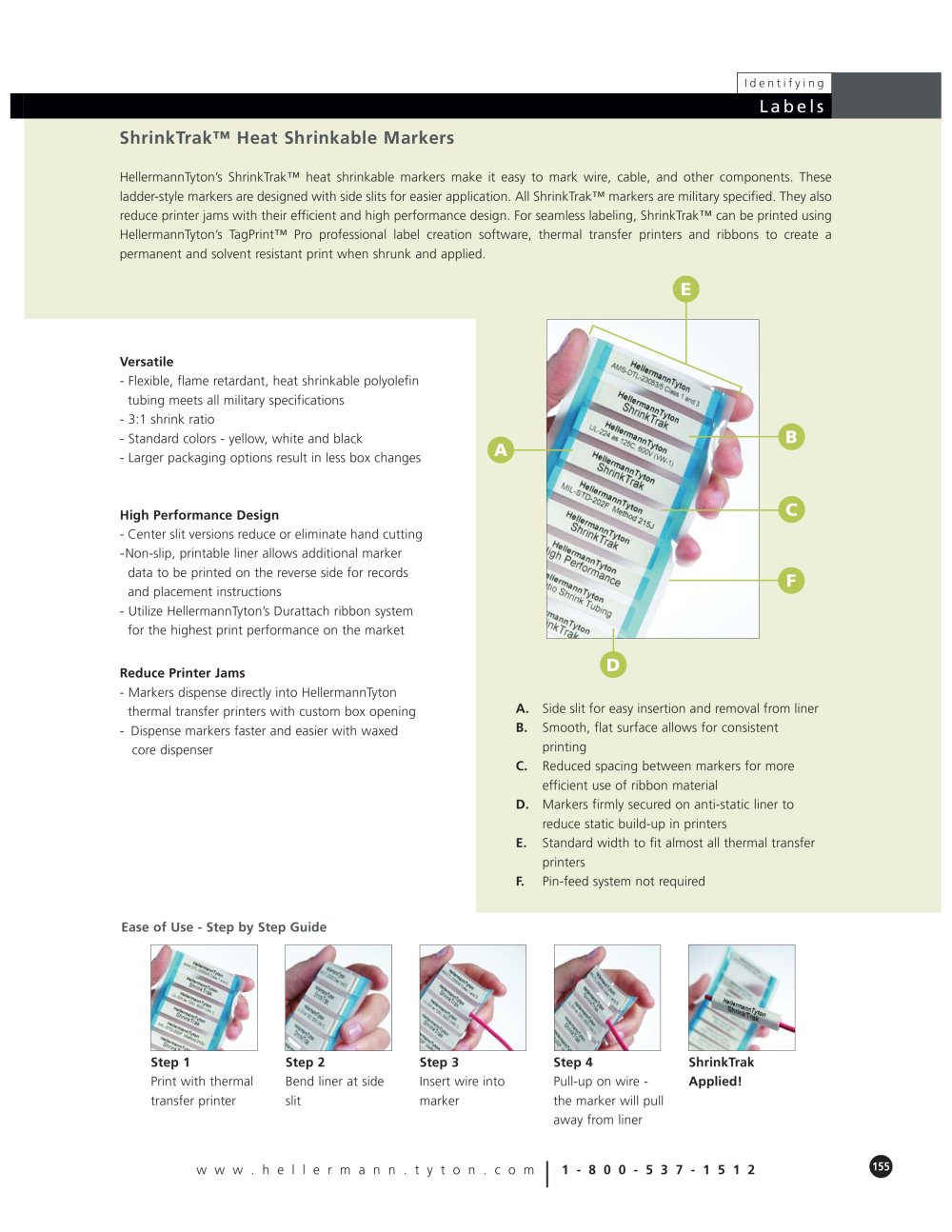 ShrinkTrak Heat Shrinkable Markers - HellermannTyton