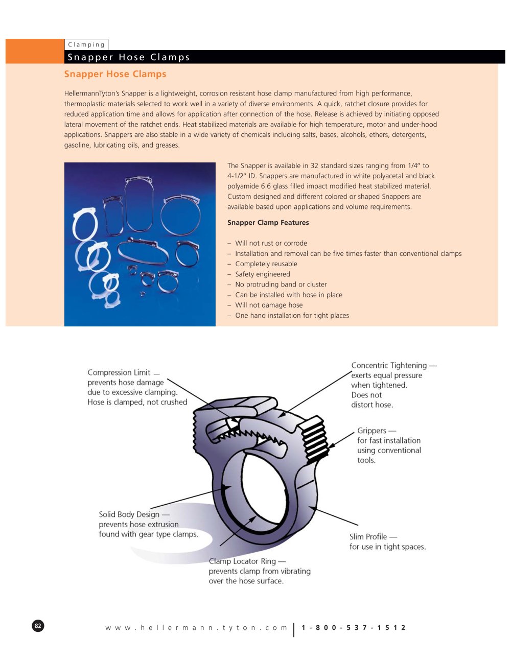 Snapper Hose Clamps - HellermannTyton