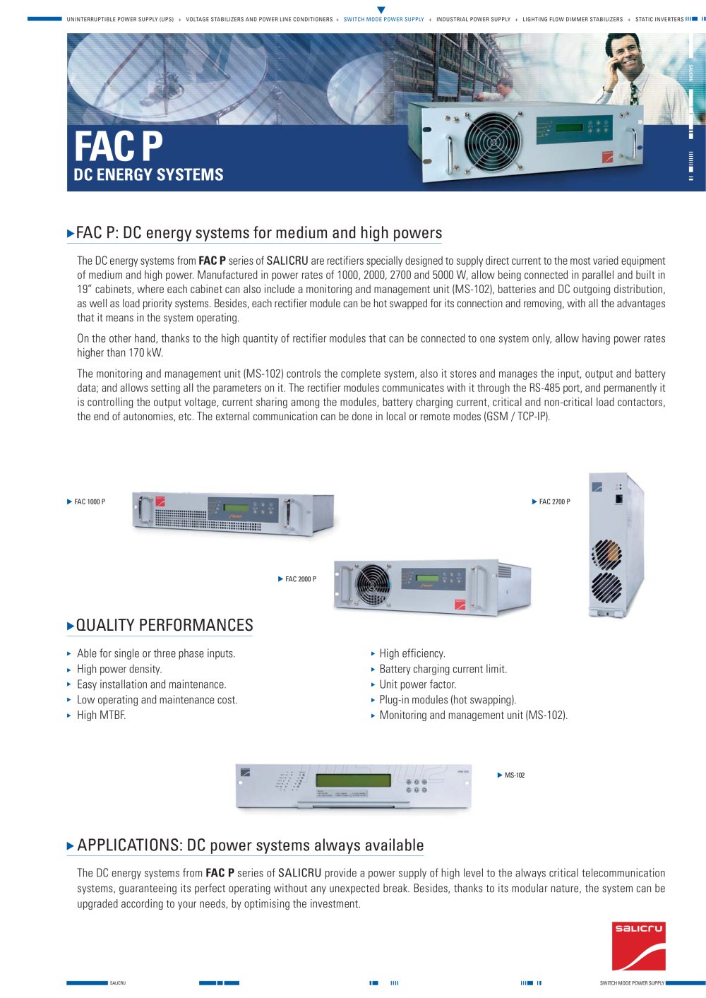 Product Datasheet: FAC P Series - SALICRU