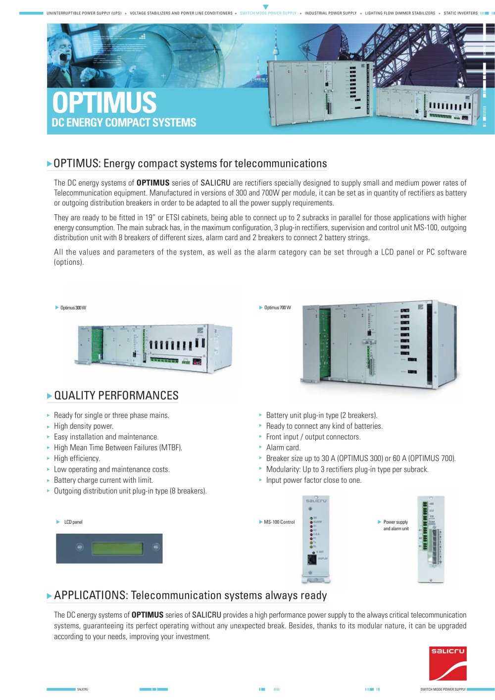Product Datasheet: OPTIMUS Series - SALICRU