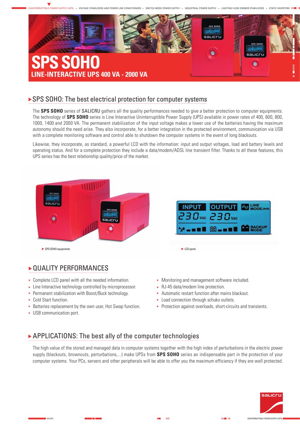 Product Datasheet: SPS SOHO Series - SALICRU