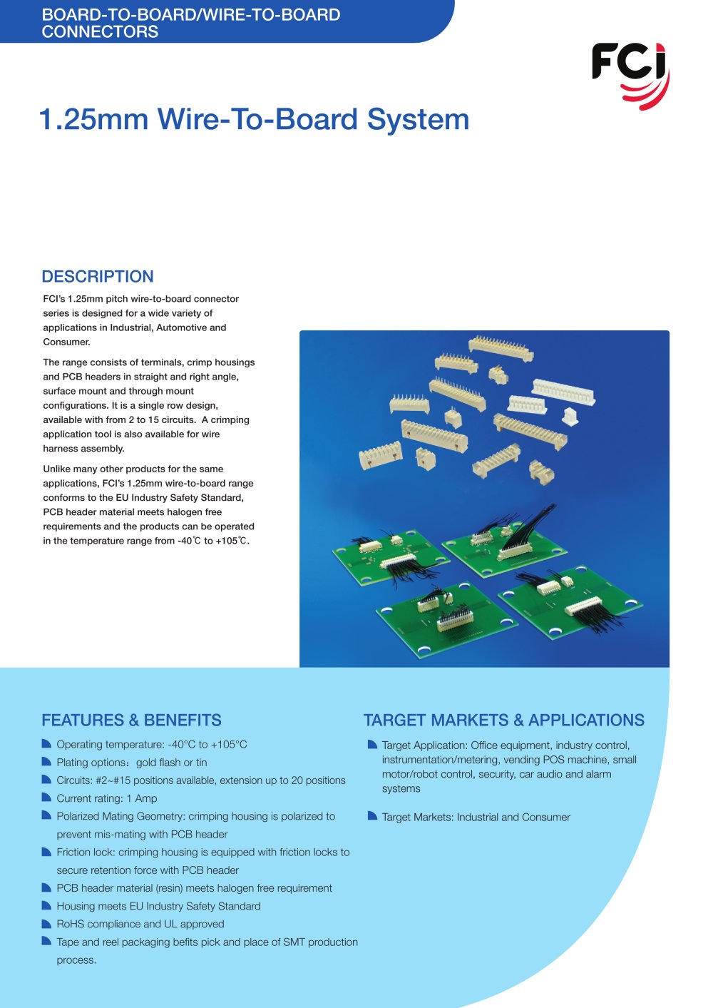 1.25mm Wire-To-Board System - FCI