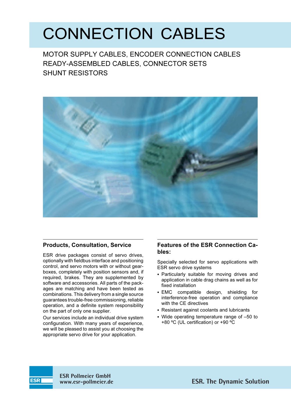 Accessories: Connection Cables - ESR Pollmeier