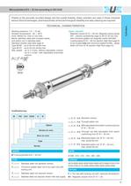 Microcylinders � 8 � 25 mm according to ISO 6432