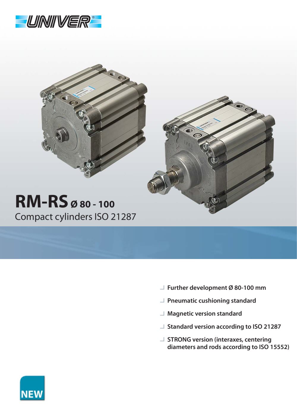 RM/RS &Oslash; 80-100_ISO 21287 Compact cylinders - Univer Group